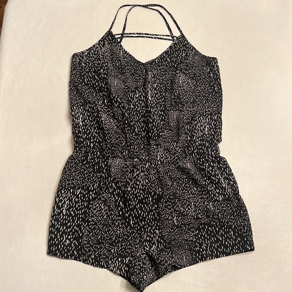 Fabletics Joel Black/White Pattern Romper - image 2